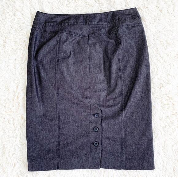 WILLI SMITH Black Cotton Blend Denim Pencil Skirt size 10 - Picture 2 of 6